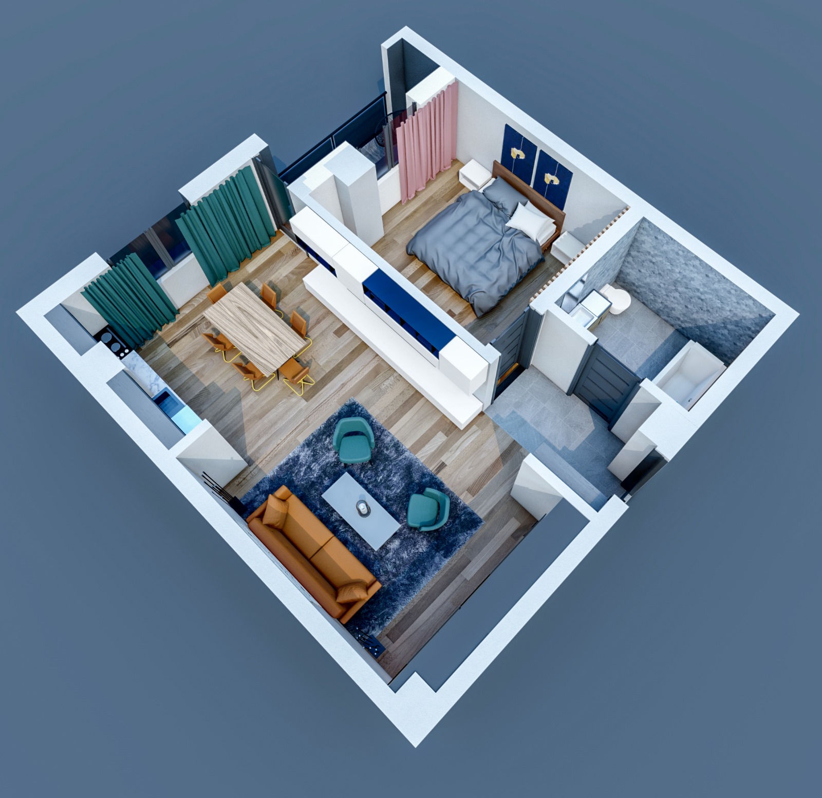 Apartament de vanzare, <span>2</span> camere, <span>semidecomandat</span>, <span>49</span> mp, <span>Visani</span>,  