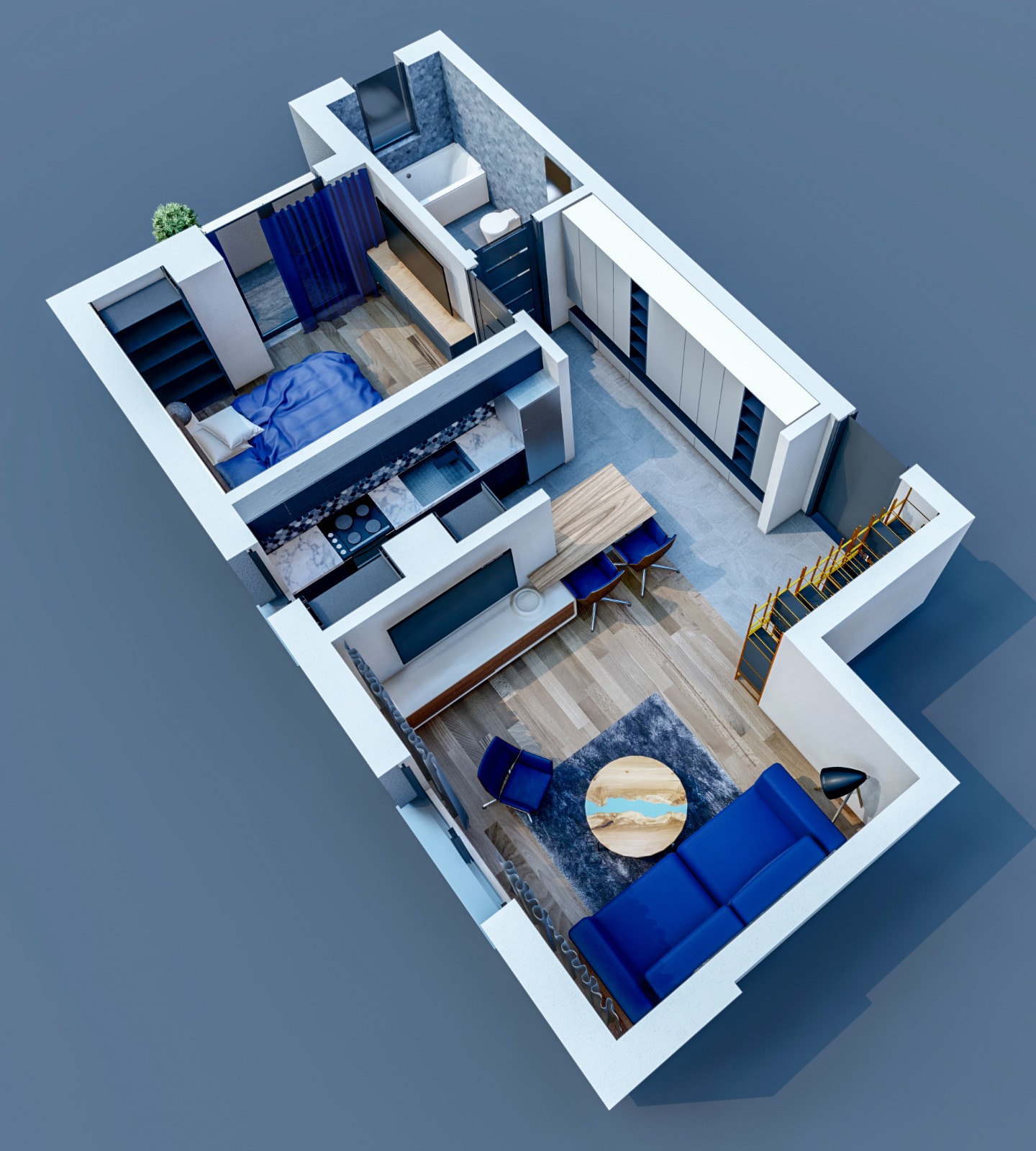 Apartament de vanzare, <span>2</span> camere, <span>semidecomandat</span>, <span>45</span> mp, <span>Visani</span>,  